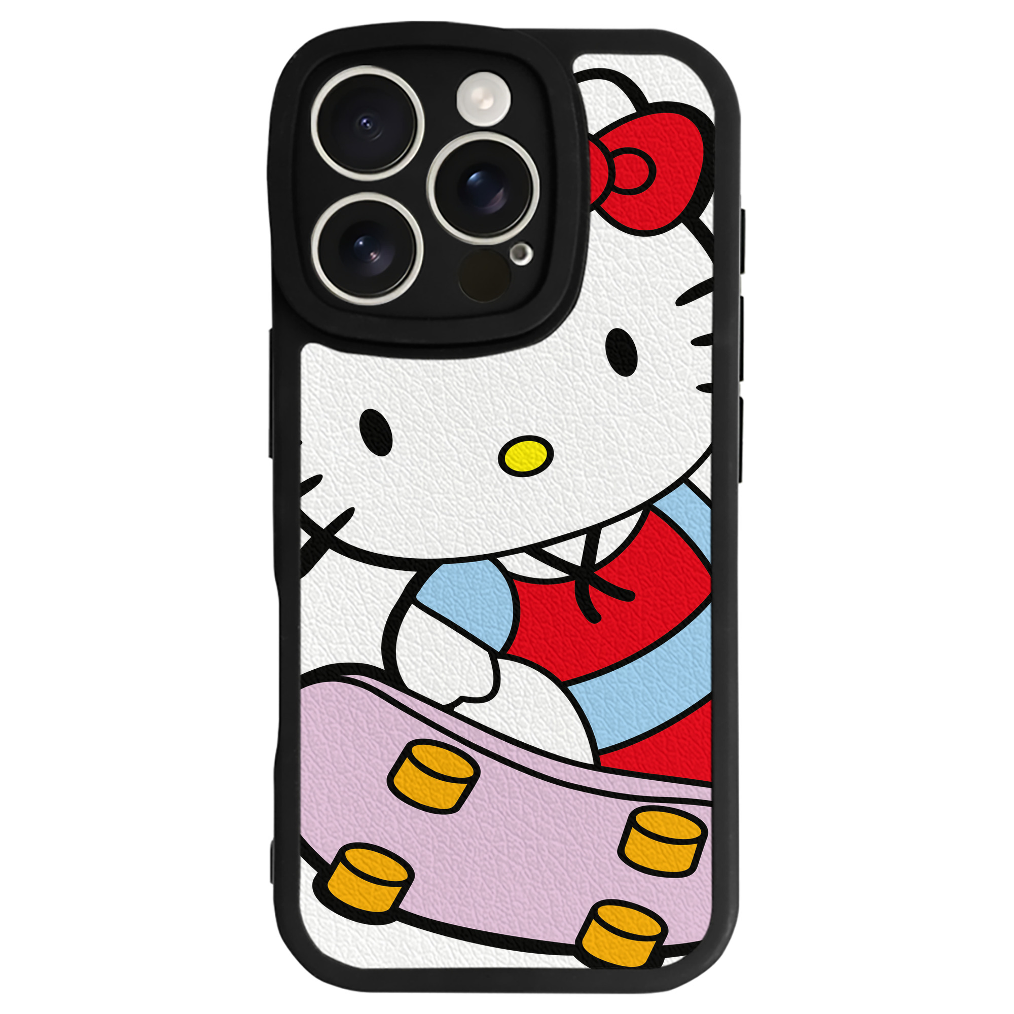 （画像用） Hello Kitty ハローキティ 【iPhone 16シリーズ対応】シリコンスマホケース（レザー調） 材質：シリコン